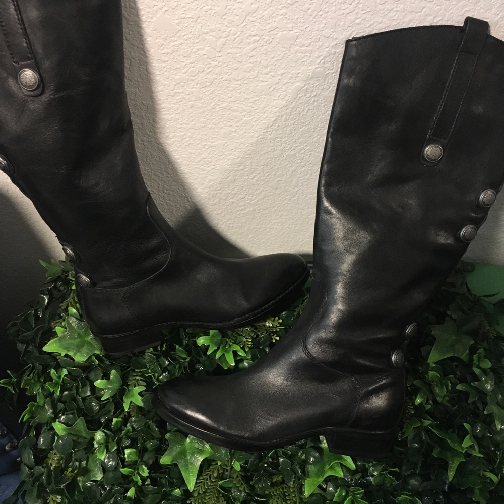 Arturo Chiang Black Leather Boots - Picture 8 of 10